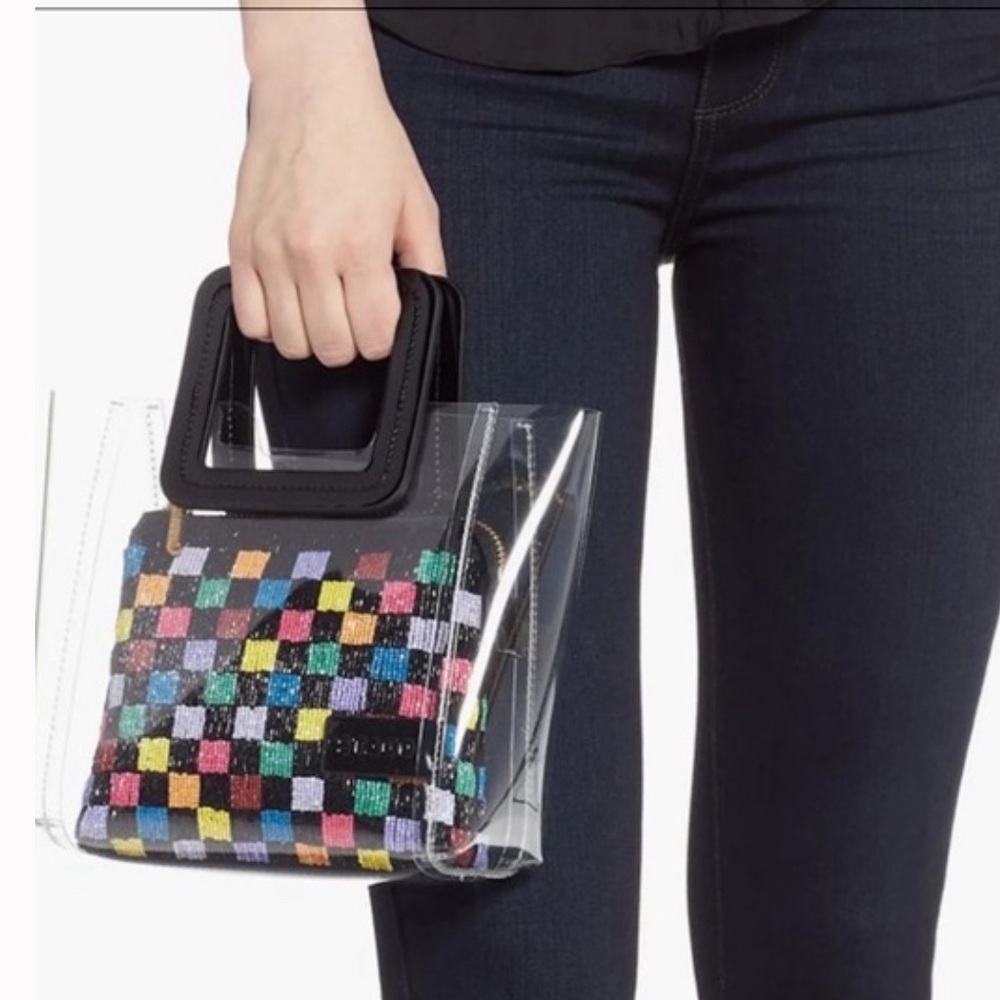 STAUD mini shirley transparent bag